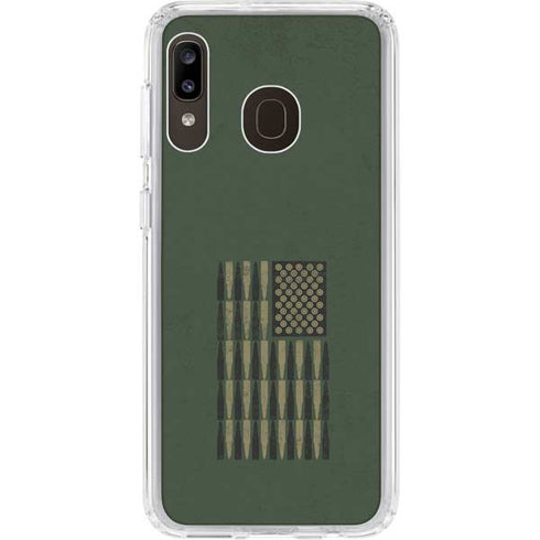 Bullet American Flag Galaxy A20 Clear Case